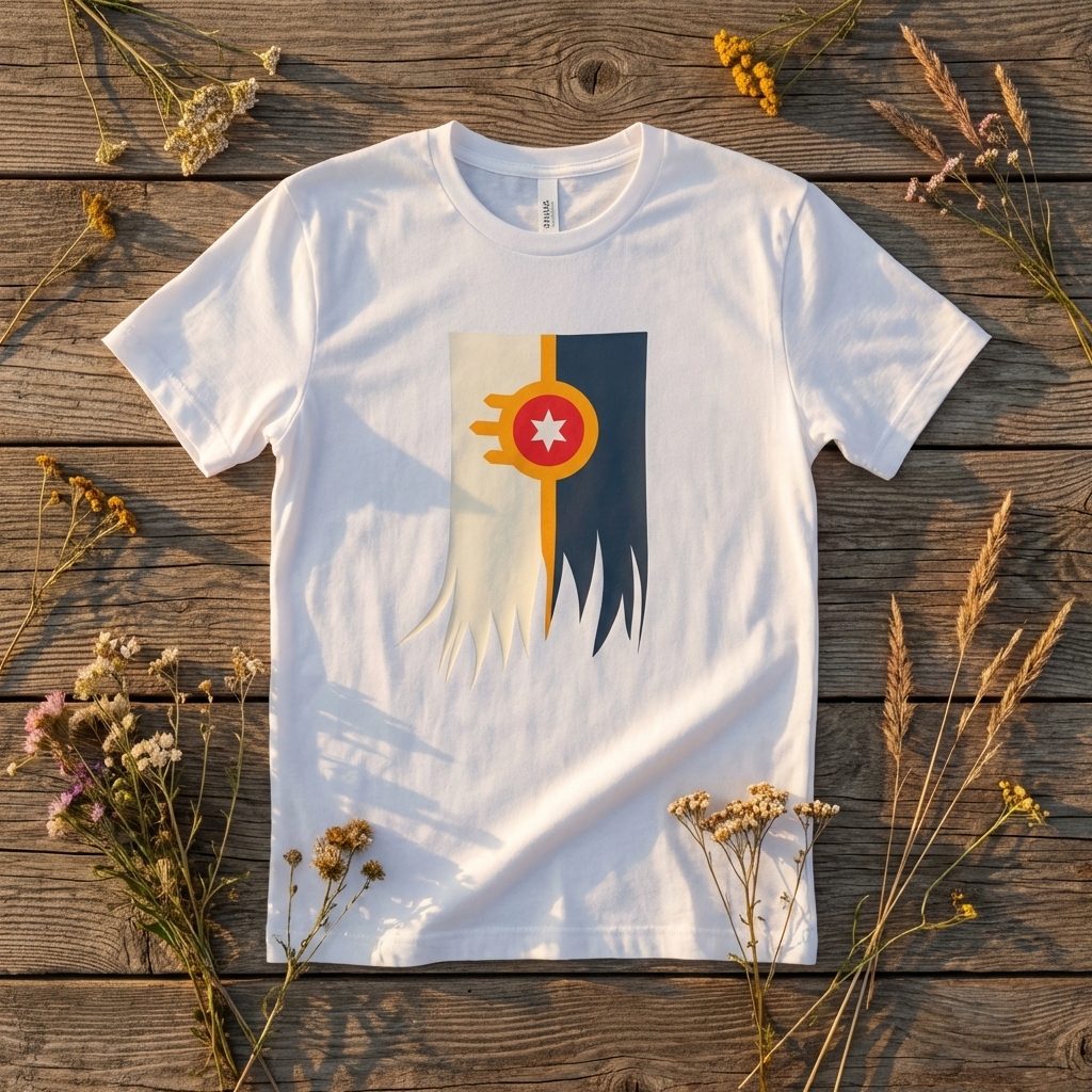 Tattered Tulsa Flag Tee — Worn in. Not worn out.